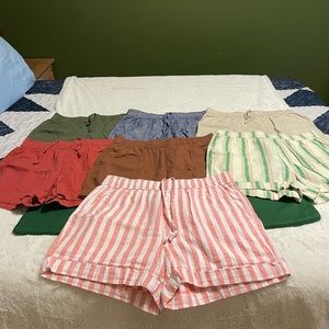 Old Navy High Waisted Linen Blend Utility Shorts